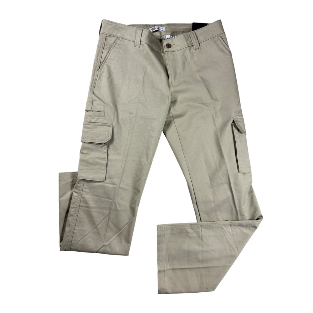 Dickies Womens Relaxed Straight Leg Cargo Pants Desert Sand Khaki FP888DS 8R